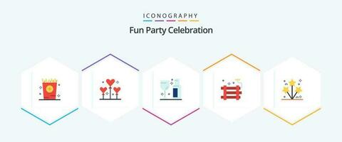 Party 25 Flat icon pack including firework. firework. alcohol. explosive. bomb vector