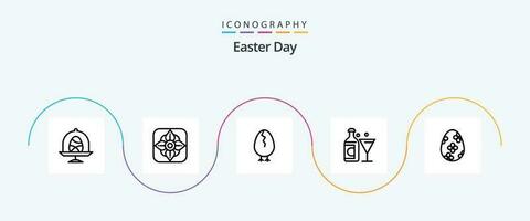 Easter Line 5 Icon Pack Including easter egg. decoration. easter. easter. glass vector