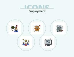 Employment Line Filled Icon Pack 5 Icon Design. . office. job. case. security vector