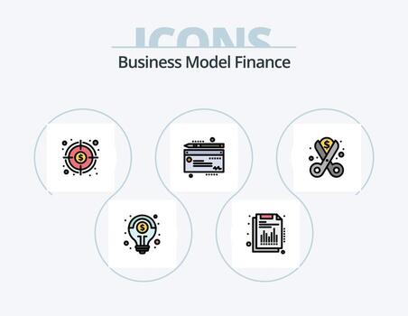 Finance Line Filled Icon Pack 5 Icon Design. finance. coin. blockchain. blockchain. payments vector