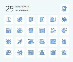 Arcade 25 Blue Color icon pack including ghost. game. play. fun. play vector