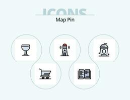 Map Pin Line Filled Icon Pack 5 Icon Design. . . photo. video. filam vector