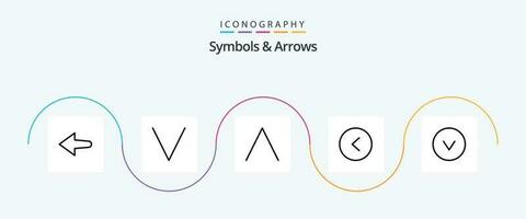 Symbols and Arrows Line 5 Icon Pack Including . arrow. circle vector