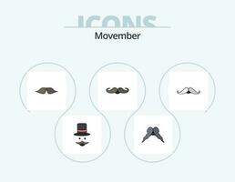 Movember Line Filled Icon Pack 5 Icon Design. . beared. vector