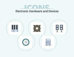 dispositivos plano icono paquete 5 5 icono diseño. dispositivos. música. congelar. dispositivos. piano vector
