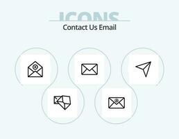 Email Line Icon Pack 5 Icon Design. open. mail. mail. business. mail vector