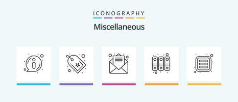 Miscellaneous Line 5 Icon Pack Including diary. earth. payment. cash. Creative Icons Design vector