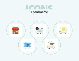 Ecommerce Flat Icon Pack 5 Icon Design. . money. shop. hand. store vector