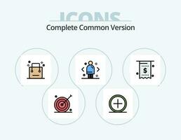 Complete Common Version Line Filled Icon Pack 5 Icon Design. furniture. cupboard. ui. cabinet. payment vector