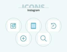 instagram azul icono paquete 5 5 icono diseño. . logo. foto. gorjeo. conjuntos vector