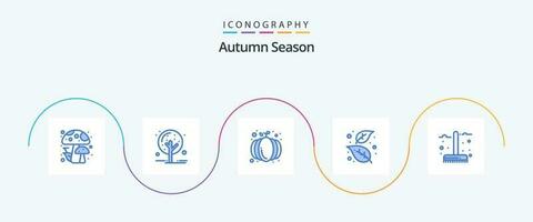 Autumn Blue 5 Icon Pack Including fall. tree. halloween. nature. autumn vector