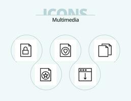 multimedia línea icono paquete 5 5 icono diseño. . buscar. Mac vector