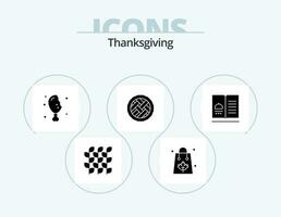 Thanksgiving Glyph Icon Pack 5 Icon Design. pie. cake. shopping. baking. thanksgiving vector