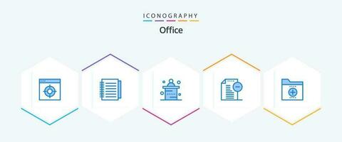 Office 25 Blue icon pack including documents. office. desk. file. remove vector
