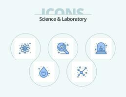 Science Blue Icon Pack 5 Icon Design. . growth. react. experimental growth. science vector