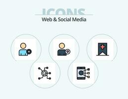 Web And Social Media Line Filled Icon Pack 5 Icon Design. heart. man . phone vector