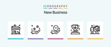 New Business Line 5 Icon Pack Including . bulb. business. safe. business. Creative Icons Design vector