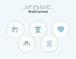 Brazil Carnival Blue Icon Pack 5 Icon Design. . flag. animal. brazil. landmark vector