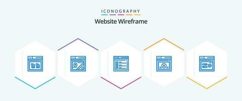 Website Wireframe 25 Blue icon pack including keyword. web. internet. secure. text vector