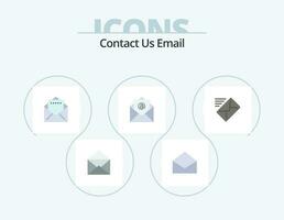 Email Flat Icon Pack 5 Icon Design. . open. sent vector