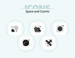 Space Glyph Icon Pack 5 Icon Design. . black hole. meteorite. astronomy. space car vector