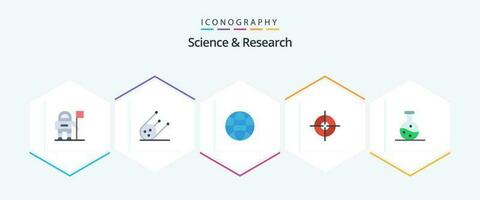 Ciencias 25 plano icono paquete incluso . . ciencia. ciencia. hirviendo matraz vector