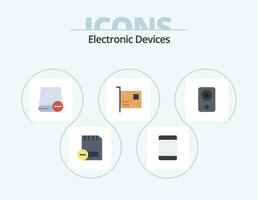 Devices Flat Icon Pack 5 Icon Design. devices. card. hardware. hardware. drive vector