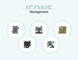 Management Line Filled Icon Pack 5 Icon Design. applicant. investment. connect. coins. puzzle vector