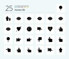 Human 25 Solid Glyph icon pack including round. avatar. face. valentine. heart vector