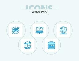 Water Park Blue Icon Pack 5 Icon Design. . mushroom. water. park. park vector