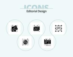 Editorial Design Glyph Icon Pack 5 Icon Design. duplicate. content. image. photos. design vector