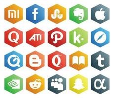 20 Social Media Icon Pack Including nvidia ibooks path opera quicktime vector