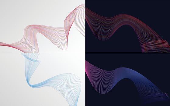 modern wave curve abstract presentation background Pack vector