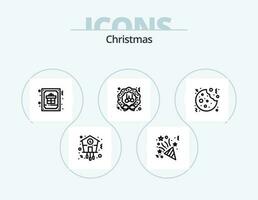Christmas Line Icon Pack 5 Icon Design. . drink. card. cup. winter vector