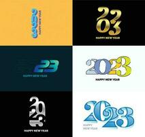 Big Set of 2023 Happy New Year logo text design 2023 number design template vector