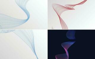 Collection of geometric minimal lines pattern set vector