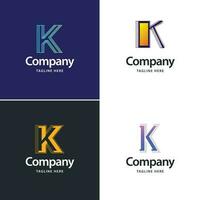 letra k diseño de paquete de logotipos grandes diseño de logotipos modernos y creativos para su negocio vector