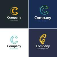 Letter C Big Logo Pack Design Creative Modern logos design for your business vector