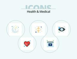 salud y médico plano icono paquete 5 5 icono diseño. llanto. herido. Luna. fracción. hueso vector