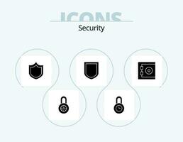 Security Glyph Icon Pack 5 Icon Design. . . shield. safe. bank vector