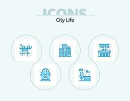 City Life Blue Icon Pack 5 Icon Design. . pub. life. life. building vector