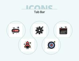 Tab Bar Line Filled Icon Pack 5 Icon Design. . . send. stopwatch. efficiency vector