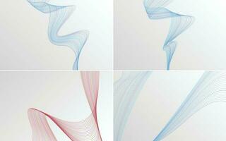 modern wave curve abstract presentation background Pack vector