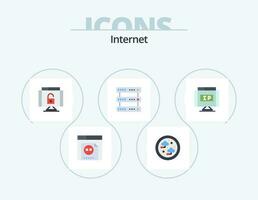 Internet Flat Icon Pack 5 Icon Design. location. internet. lock. storage. hosting vector