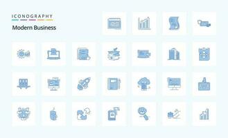 25 Modern Business Blue icon pack vector