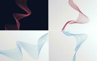 modern wave curve abstract presentation background Pack vector