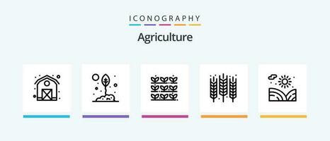Agriculture Line 5 Icon Pack Including farming. water. agriculture. lake. agriculture. Creative Icons Design vector