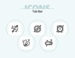 lengüeta bar línea icono paquete 5 5 icono diseño. . jugador. cambiar. película. ajustes vector