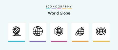 Globe Line 5 Icon Pack Including . arrow. internet. Creative Icons Design vector