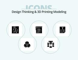 Design Thinking And D Printing Modeling Glyph Icon Pack 5 Icon Design. file. wallpaper. mouse. poster. arrow vector